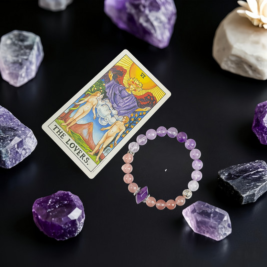 Tarot Lovers Crystal Bracelet · Loyalty