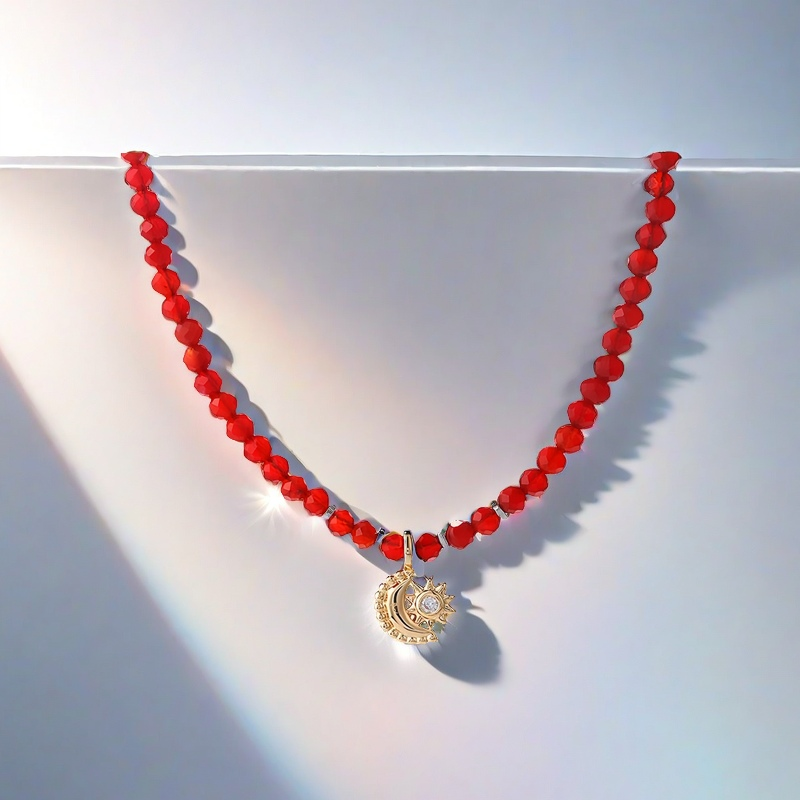 Saturn’s Resolve · Red Agate Necklace for Releasing the Burdens of the Past