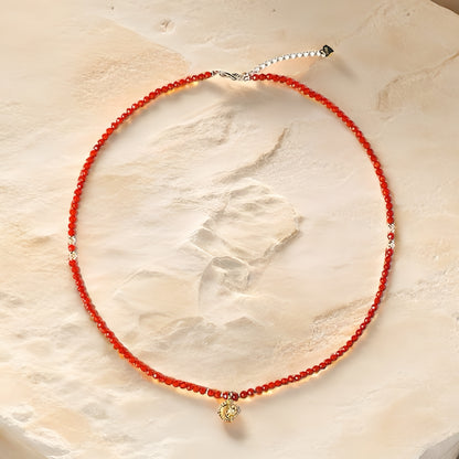 Saturn’s Resolve · Red Agate Necklace for Releasing the Burdens of the Past