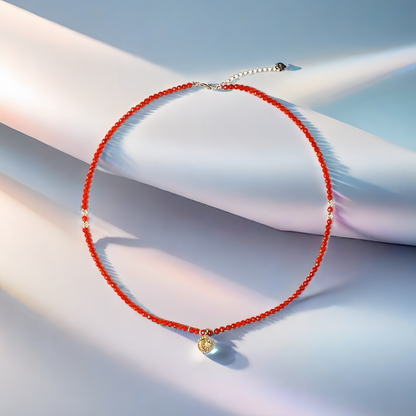 Saturn’s Resolve · Red Agate Necklace for Releasing the Burdens of the Past