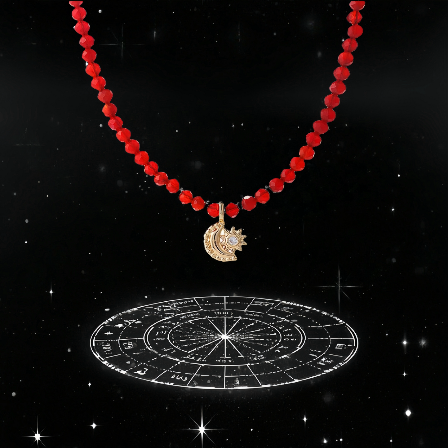 Saturn’s Resolve · Red Agate Necklace for Releasing the Burdens of the Past